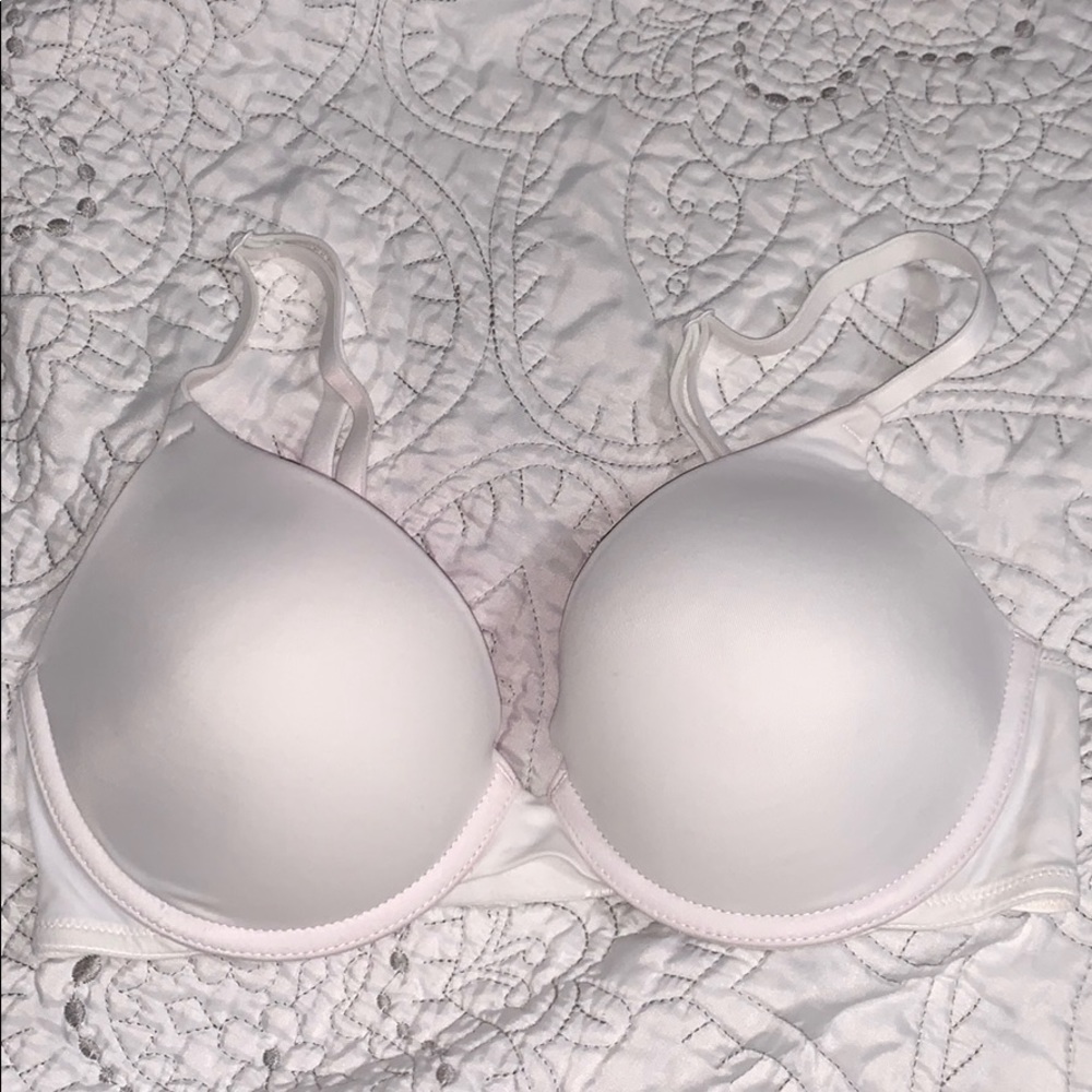 White PINK Push-Up Bra